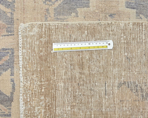 11 Ft Vintage Brown Persian Style Hand Knotted Low Pile Wool Runner Rug